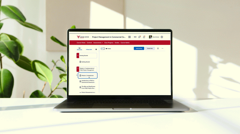 Course Design for the Lifetime Learning Center